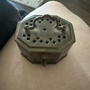 Antique Brass Decorative Cricket Box